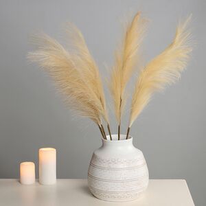 Светящаяся ветка для декора Перо Manosque - Cream 70 см, теплые белые LED, на батарейках Kaemingk фото 3