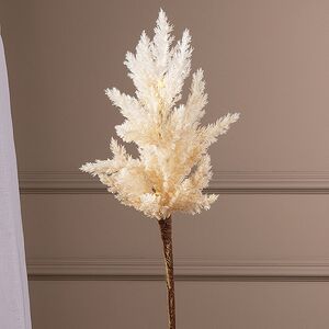 Светящаяся ветка для декора Pampas Cream 70 см, теплые белые LED, на батарейках Kaemingk фото 2