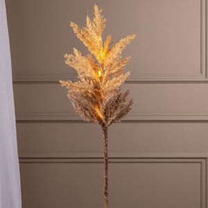 Светящаяся ветка для декора Pampas Caramel 70 см, теплые белые LED, на батарейках Kaemingk фото 2