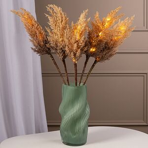 Светящаяся ветка для декора Pampas Caramel 70 см, теплые белые LED, на батарейках