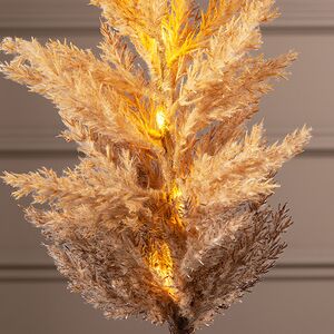 Светящаяся ветка для декора Pampas Caramel 70 см, теплые белые LED, на батарейках Kaemingk фото 3
