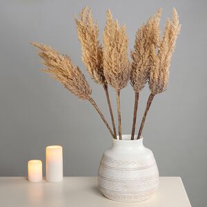 Светящаяся ветка для декора Pampas Caramel 70 см, теплые белые LED, на батарейках Kaemingk фото 7