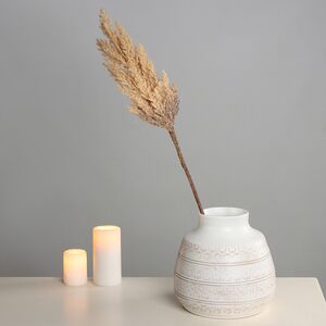 Светящаяся ветка для декора Pampas Caramel 70 см, теплые белые LED, на батарейках Kaemingk фото 8