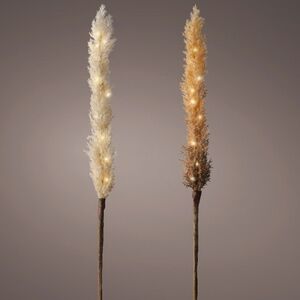 Светящаяся ветка для декора Cortaderia Creamy 70 см, теплые белые LED, на батарейках Kaemingk фото 9