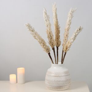 Светящаяся ветка для декора Cortaderia Creamy 70 см, теплые белые LED, на батарейках Kaemingk фото 7