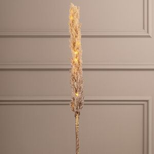 Светящаяся ветка для декора Cortaderia Brownie 70 см, теплые белые LED, на батарейках Kaemingk фото 2