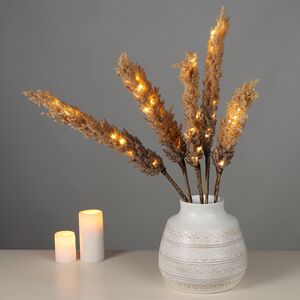 Светящаяся ветка для декора Cortaderia Brownie 70 см, теплые белые LED, на батарейках Kaemingk фото 5