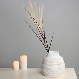 Светящаяся ветка для декора Cream Rush 70 см, теплые белые LED лампы, на батарейках Kaemingk фото 8