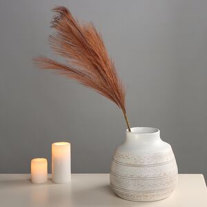 Светящаяся ветка для декора Перо Blanshet 70 см, теплые белые LED лампы, на батарейках Kaemingk фото 4