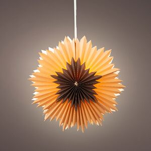 Светильник звезда из бумаги Solfrid 60 см, 6 теплых белых LED ламп, таймер, IP20