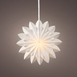 Подвесной светильник из бумаги Eirwen 60 см, теплые белые LED лампы, таймер, IP20
