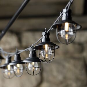 Гирлянда из лампочек Filidella, 10 ламп, теплые белые LED, 4.5 м, черный ПВХ, соединяемая, IP44 Kaemingk фото 5
