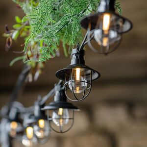 Гирлянда из лампочек Filidella, 10 ламп, теплые белые LED, 4.5 м, черный ПВХ, соединяемая, IP44