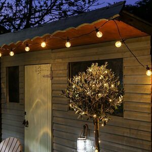 Гирлянда из лампочек, 20 экстра теплых белых LED ламп, 9.5 м, черный ПВХ, соединяемая, IP44 Kaemingk фото 3