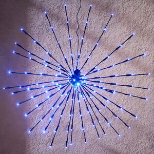 Светодиодный ежик Фейерверк Люминео 70 см, 150 теплых белых/разноцветных LED ламп, пульт управления, IP44 Kaemingk (Кейминг) фото 4
