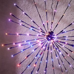 Светодиодный ежик Фейерверк Люминео 70 см, 150 теплых белых/разноцветных LED ламп, пульт управления, IP44 Kaemingk (Кейминг) фото 2