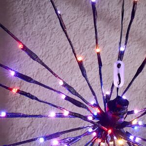 Светодиодный ежик Фейерверк Люминео 70 см, 150 теплых белых/разноцветных LED ламп, пульт управления, IP44 Kaemingk (Кейминг) фото 5