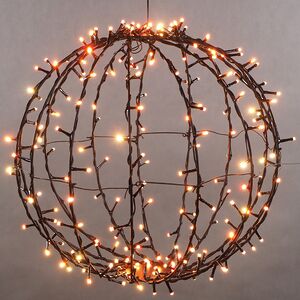 Светодиодный шар Lumineo Dancing Lights 48 см, 210 теплых белых/разноцветных LED ламп, пульт управления, IP44 Kaemingk фото 4