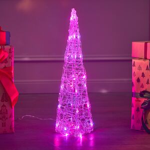 Светящаяся фигура Елка Cone Light 60 см, 30 разноцветных RGB LED ламп, IP44
