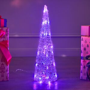 Светящаяся фигура Елка Cone Light 60 см, 30 разноцветных RGB LED ламп, IP44 Kaemingk фото 4