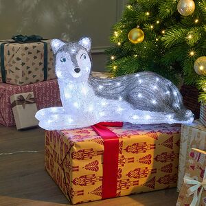Светодиодная фигура Голубоглазый Хаски Рой 51 см, 60 LED ламп, IP44 Kaemingk фото 3