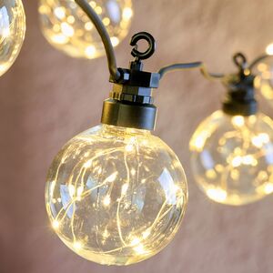 Гирлянда из лампочек Марсель, 10 ламп, теплые белые микро LED, 2.7 м, черный ПВХ, IP44 Kaemingk (Кейминг) фото 4