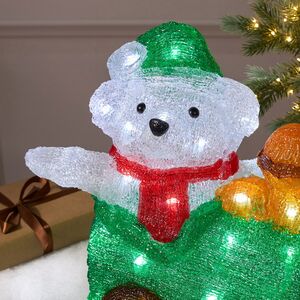 Светящаяся фигура Медведь Вернер - Christmas Train 36 см, 50 LED ламп, IP44 Kaemingk фото 2
