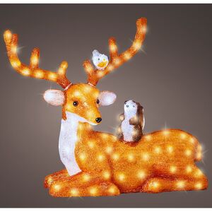 Светодиодная фигура Лесные Друзья 66 см, 140 холодных белых LED лампочек, таймер, IP44, уцененная