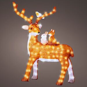 Светодиодная фигура Олень Айден и его друзья 95 см, 180 холодных белых LED ламп, таймер, IP44