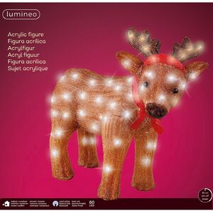 Светящийся олень Твиксик 46 см, 80 холодных белых LED ламп, таймер, IP44 Kaemingk фото 6