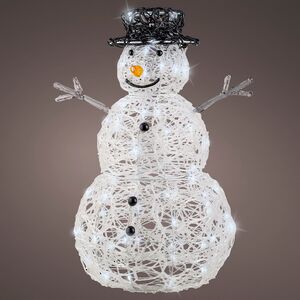 Светящаяся фигура Снеговик Mr Snowman 65 см, 80 холодных белых LED ламп с мерцанием, IP44 Kaemingk фото 4