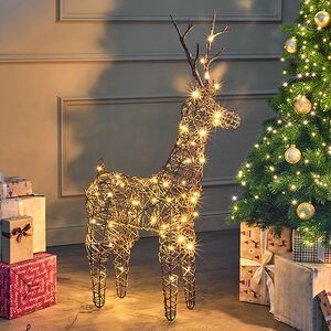 Светящийся олень Rottweil Deer 104 см, 72 теплые белые LED лампы, IP44 Kaemingk фото 1