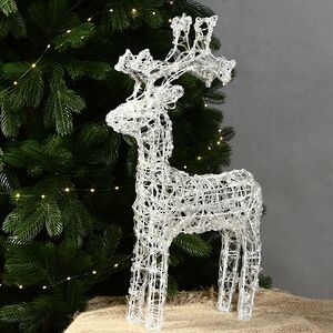 Олень светящийся Ажурный 60 см, 50 холодных белых LED ламп, IP44 Kaemingk фото 4