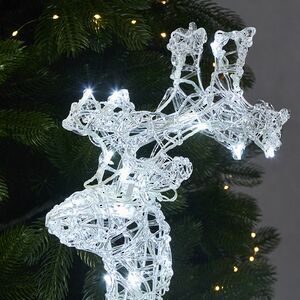 Олень светящийся Ажурный 60 см, 50 холодных белых LED ламп, IP44 Kaemingk фото 2