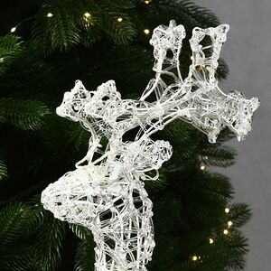 Олень светящийся Ажурный 60 см, 50 холодных белых LED ламп, IP44 Kaemingk фото 5