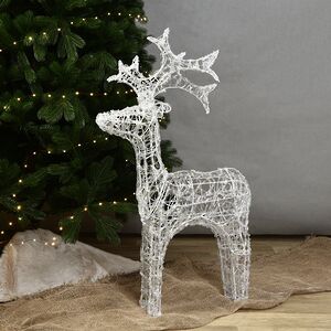 Олень светящийся Ажурный 90 см, 80 холодных белых LED ламп, IP44 Kaemingk фото 3