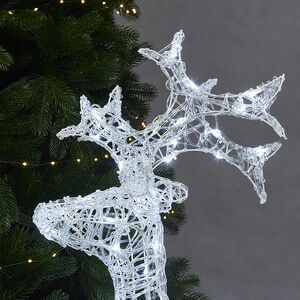 Олень светящийся Ажурный 90 см, 80 холодных белых LED ламп, IP44 Kaemingk фото 2