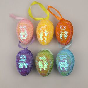 Пасхальные подвески Яйца - Color Easter 6 см, 6 шт Koopman фото 6