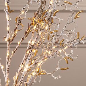 Набор светящихся веток Sparkling Hazel 75 см, 90 теплых белых LED ламп, 3 шт, IP44 Kaemingk фото 3