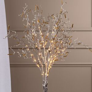 Набор светящихся веток Sparkling Hazel 75 см, 90 теплых белых LED ламп, 3 шт, IP44 Kaemingk фото 2