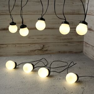 Гирлянда из лампочек Мона 20 ламп, теплые белые LED, 9.5 м, черный ПВХ, IP44 Kaemingk фото 8