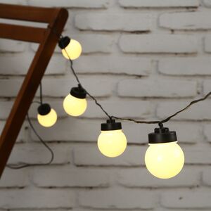 Гирлянда из лампочек Мона 20 ламп, теплые белые LED, 9.5 м, черный ПВХ, IP44 Kaemingk фото 5