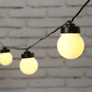 Гирлянда из лампочек Мона 20 ламп, теплые белые LED, 9.5 м, черный ПВХ, IP44 Kaemingk фото 4