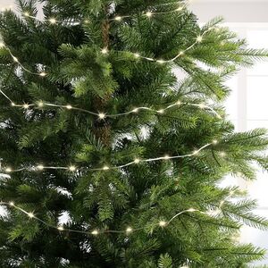Светодиодная гирлянда Роса Micro Flex 13.5 м, 180 теплых белых LED, серебряный провод, контроллер, IP44 Kaemingk фото 2