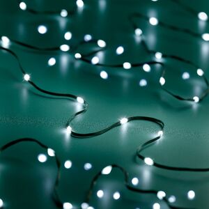 Светодиодная гирлянда Роса Micro Flex 27 м, 360 холодных белых LED, зеленый провод, контроллер, IP44