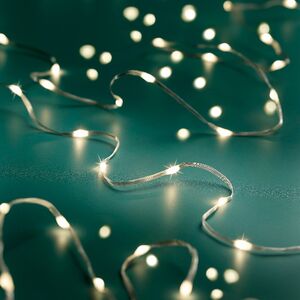 Светодиодная гирлянда Роса Micro Flex 13.5 м, 180 теплых белых LED, серебряный провод, контроллер, IP44 Kaemingk фото 1