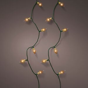Светодиодная гирлянда Vintage Lights 24 м, 240 теплых белых LED ламп, зеленый ПВХ, контроллер, таймер, IP20