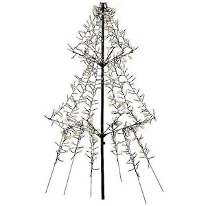 Светодиодная фигура Елка Лучиа Firework 1.35 м, 600 теплых белых LED ламп, контроллер, IP44 Kaemingk фото 2