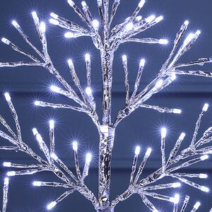 Светодиодное дерево Lausanne Silver 78 см, 140 холодных белых LED ламп с мерцанием, IP44 Kaemingk фото 4
