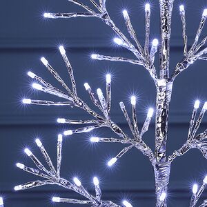 Светодиодное дерево Lausanne Silver 78 см, 140 холодных белых LED ламп с мерцанием, IP44 Kaemingk фото 5